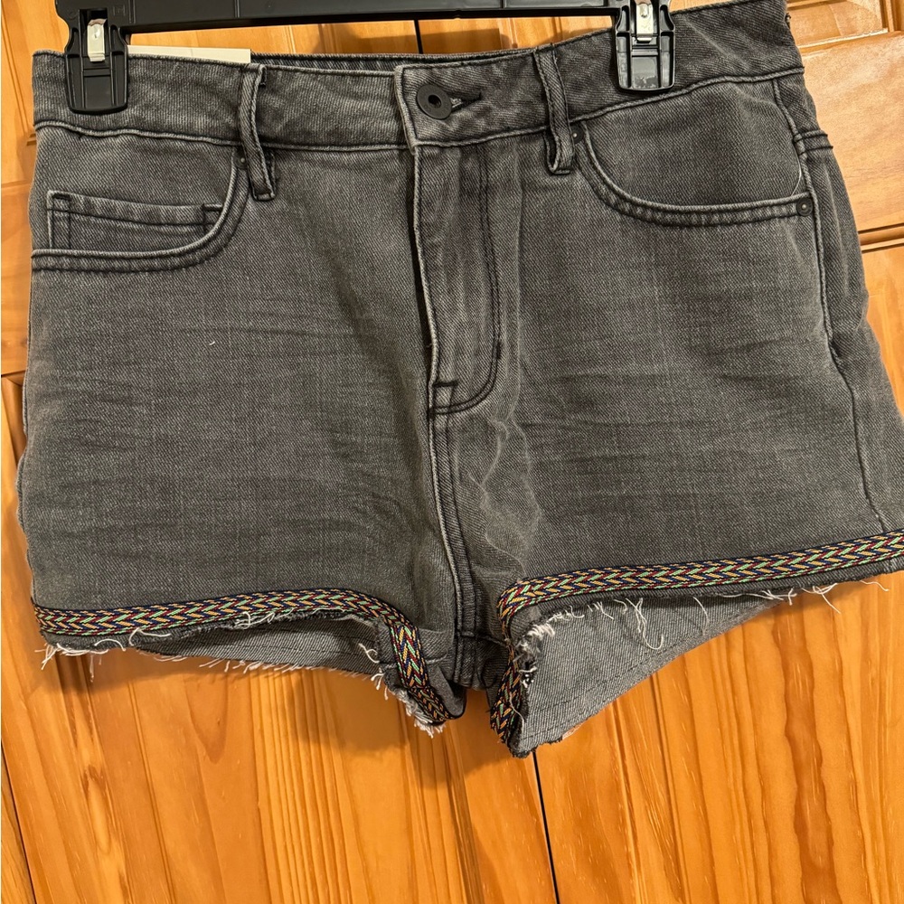 Bullhead Dark Gray Women's Jean Shorts
